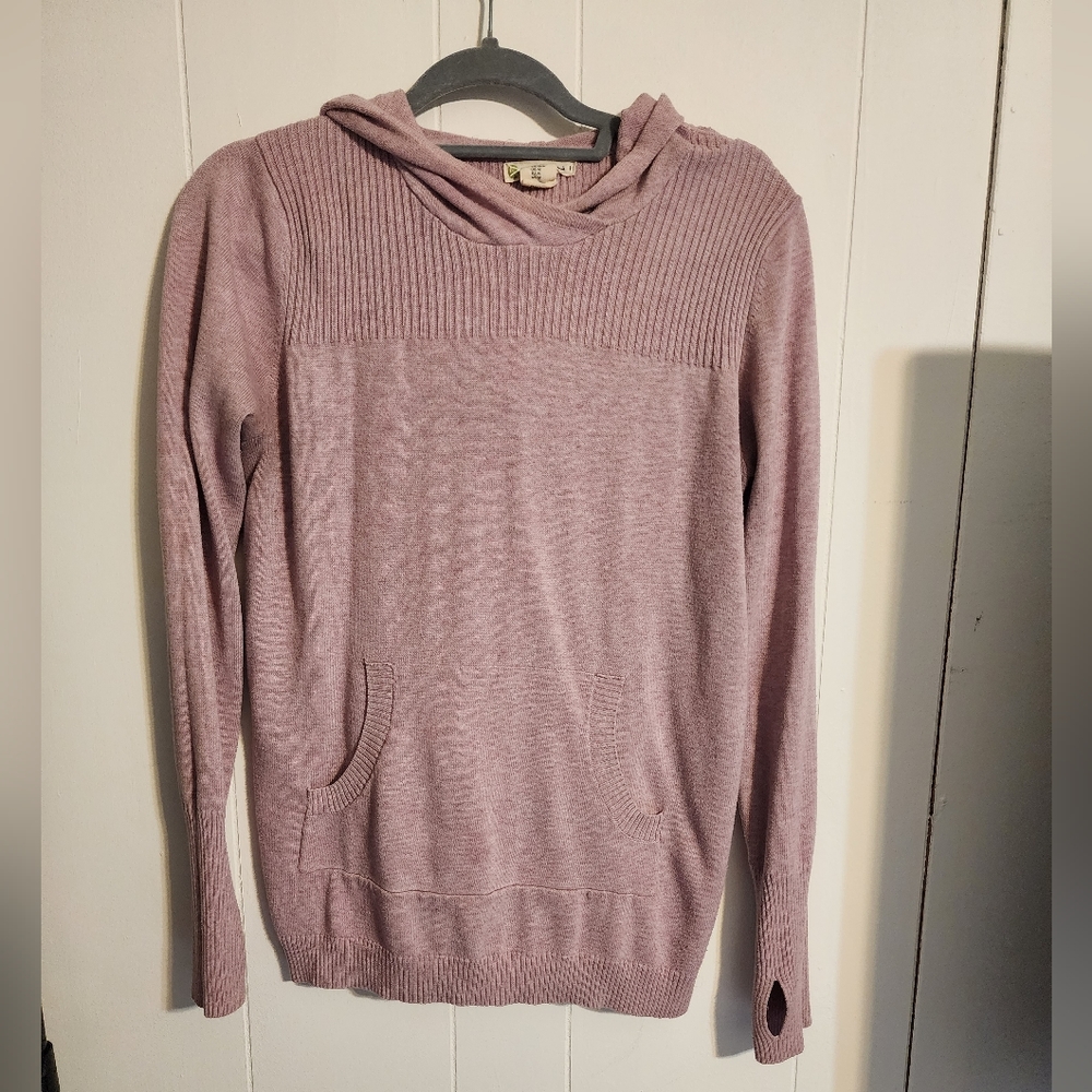 Pink hoodie with thumb holes